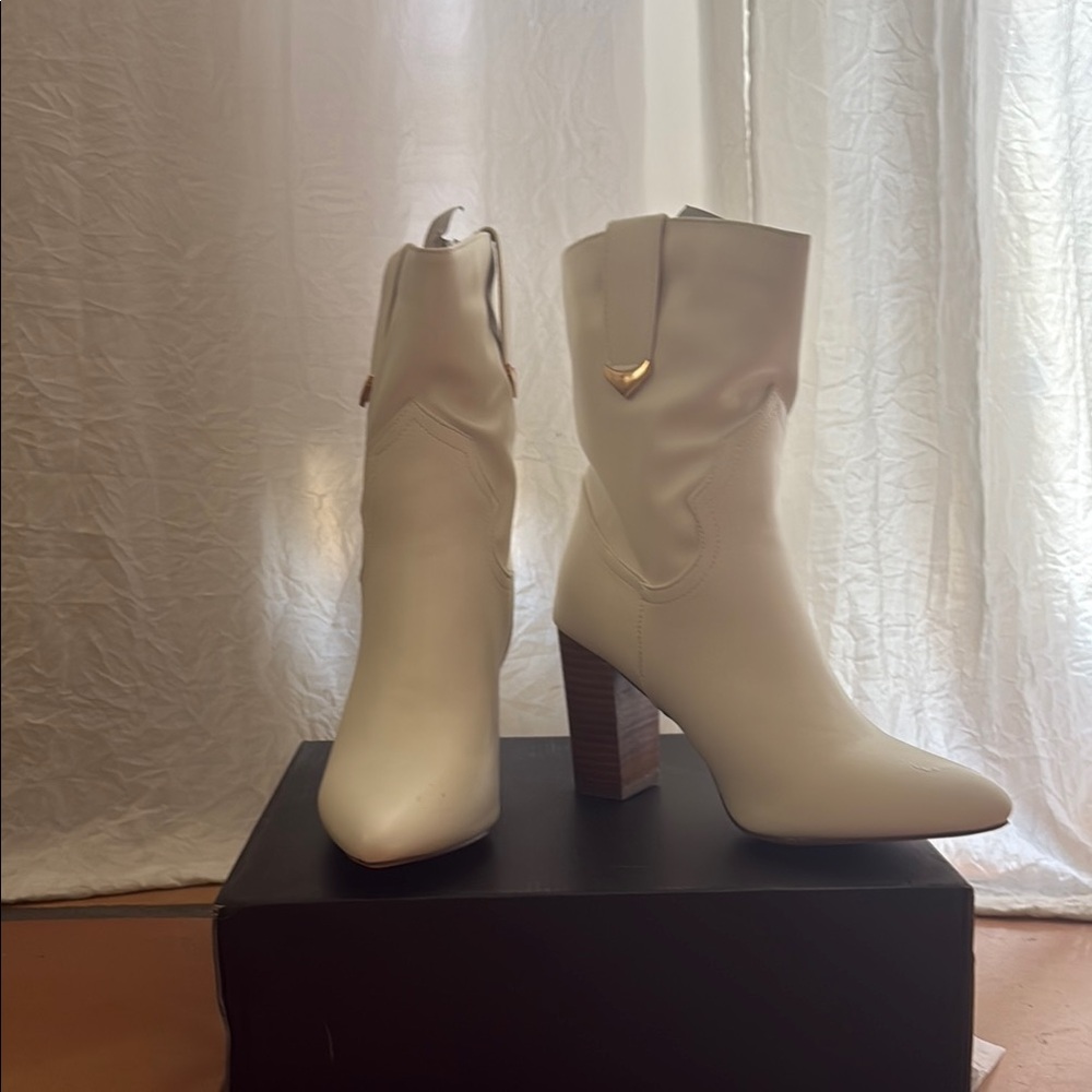 Women's White Ankle Boots